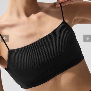 ALO Yoga Black Ribbed Bra
